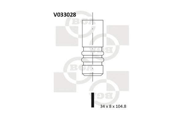 Клапан двигателя (выр-во BGA) V033028 - фото 