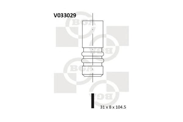 Клапан двигуна  (вир-во BGA ) V033029 - фото 