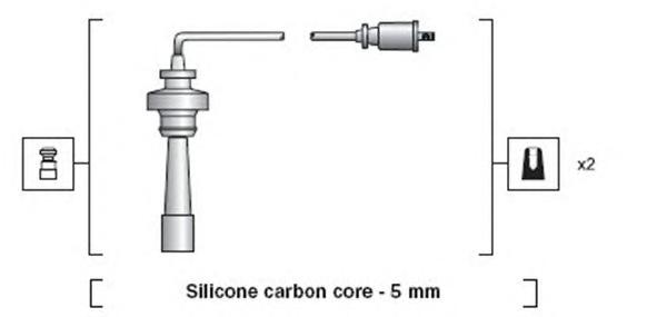 Комплект проводів запалення (вир-во MAGNETI MARELLI) - фото 