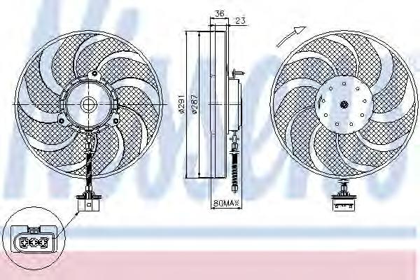 Вентилятор радіатора (ви-во NISSENS) 85545 - фото 