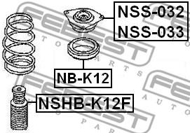 Пильовик аморт. NISSAN TIIDA передн. (вир-во Febest) NSHB-K12F - фото 1