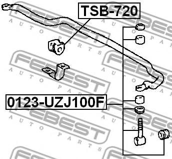 Втулка стабілізатора переднього (Вир-во FEBEST) Febest TSB-720 - фото 1