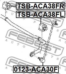 Втулка стабилизатора переднего (FEBEST) Febest TSB-ACA38FL - фото 1