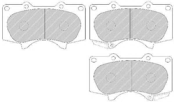 Комплект тормозных колодок, дисковый тормоз FERODO FDB1698 - фото 