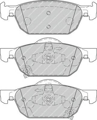 Комплект тормозных колодок, дисковый тормоз FERODO FDB4269 - фото 