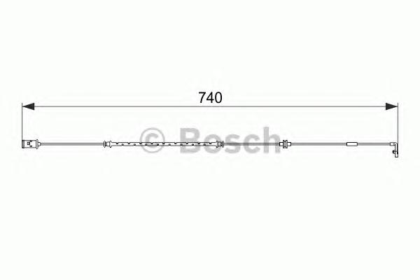 Датчик износа тормозов бревен (Bosch) BOSCH 1 987 474 587 - фото 