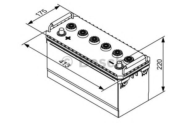 Акумулятор  100Ah-12v BOSCH (T3071) (413x175x220),L,EN600 !КАТ. -10% 0092T30710 - фото 2