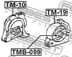 Подушка двигателя (FEBEST) Febest TM-19 - фото 1