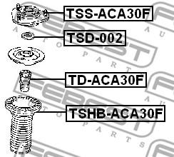Пильовик амортизатора (вир-во Febest) TSHB-ACA30F - фото 1