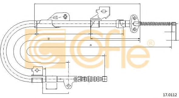 Трос стояночного тормоза (COFLE) 1701.12 - фото 