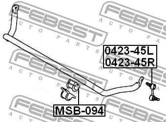 Втулка переднього стабілізатора Febest MSB-094 - фото 1