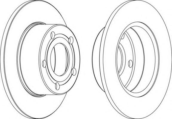 Диск тормозной задний (невентилируемый) (в упаковке два диска, цена указана за один)  (FERODO) - фото 