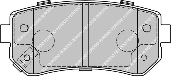 Гальмівні колодки, дискові (вир-во FERODO) FDB1956 - фото 