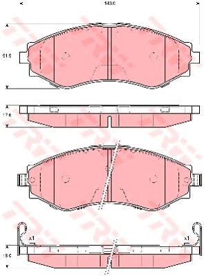 Колодки тормозные CHEVROLET (ШЕВРОЛЕ) Lacetti передние (TRW) - фото 