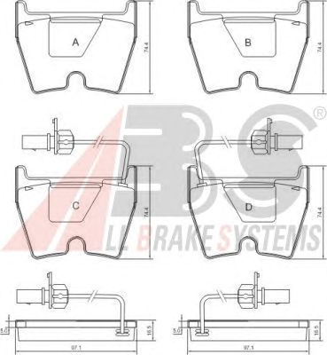 Колодки тормозные передние AUDI/Volkswagen (ABS) A.B.S. All Brake Systems 37367 - фото 