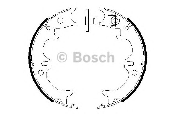 Колодка гальм. барабан. TOYOTA AVENSIS 1.6-2.0 97-03, CAMRY 96-01 задн. (вир-во Bosch) - фото 0