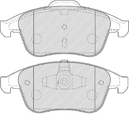Гальмівнв колодки передні RENAU LAGUNA III 1.5-2.0 07 (вир-во FERODO) - фото 