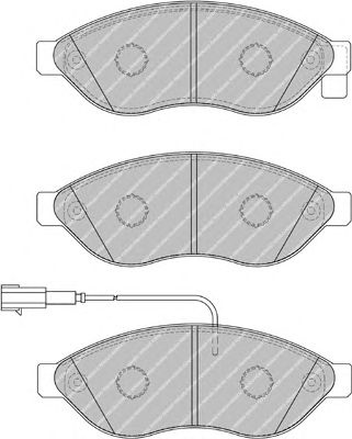Комплект тормозных колодок, дисковый тормоз FERODO FVR1923 - фото 