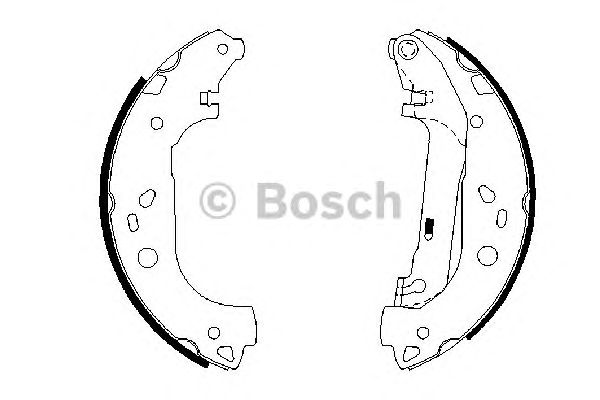 Колодка торм. барабан. FORD TRANSIT CONNECT задн. (Bosch) - фото 