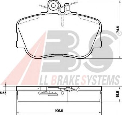 Колодка торм. диск. MB C KLASSE передн. (ABS) A.B.S. All Brake Systems 36838 - фото 