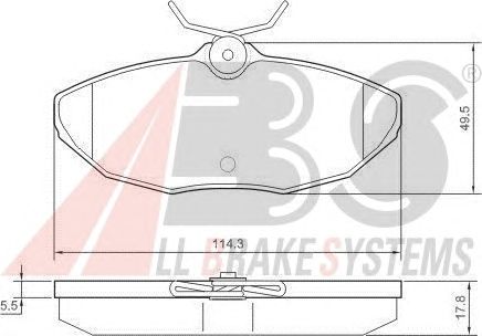 Колодка гальм. JAGUAR XJ / S-Type задн. (вир-во ABS) A.B.S. All Brake Systems 37178 - фото 