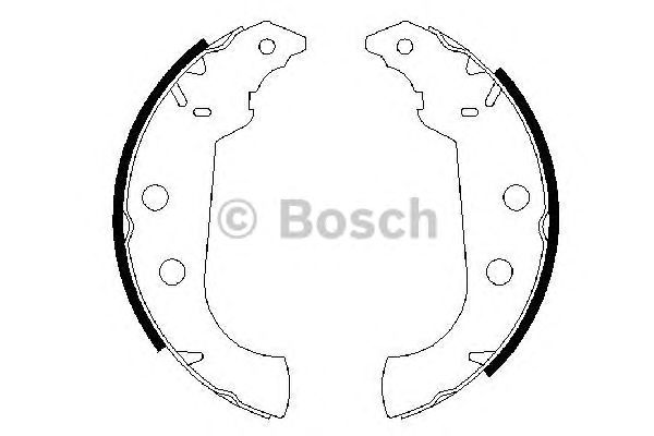 Колодки тормозные задние барабанные Peugeuot 306,405 (Bosch) - фото 