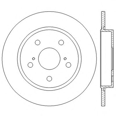 Диск тормозной задний (невентилируемый) (в упаковке 2 диска, цена указана за 1) (Jurid) - фото 