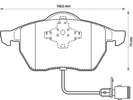 Колодки тормозные передние (дисковые) с датчиком (Jurid) JURID 571512J - фото 