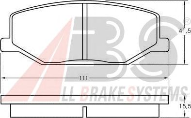 Комплект гальмових колодок, дискове гальмо (вир-во ABS) A.B.S. All Brake Systems 36179 - фото 