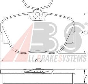 Колодки тормозные BMW (БМВ) E30 задние (ABS) A.B.S. All Brake Systems 36664 - фото 
