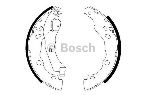 Колодка гальм. барабан. DACIA LOGAN 1.5dCi, задн. (вир-во Bosch) - фото 