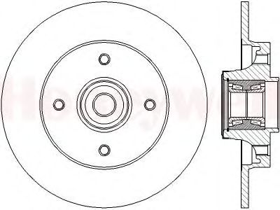Диск тормозной задний (невентилируемый) (в упаковке 2 диска, цена указана за 1) (Jurid) - фото 