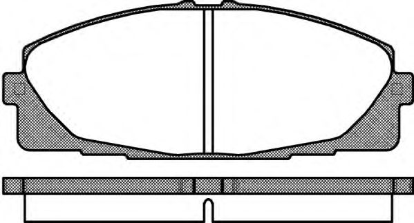 Колодка гальм. диск. TOYOTA HIACE V 2.7 VVTI, 3.0D, 2.5D-4D 05 - передн. (вир-во REMSA) - фото 