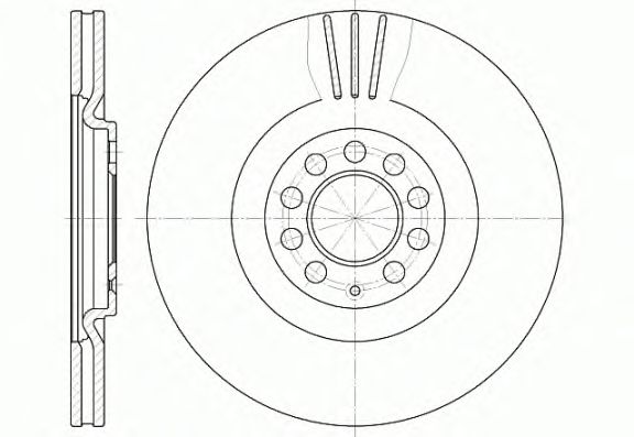 Диск тормозной передний (вентилируемый) (в упаковке два диска, цена указана за один) (REMSA) 6597.10 - фото 