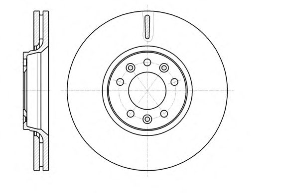 Диск тормозной передний (вентилируемый) (в упаковке два диска, цена указана за один) (REMSA) 61054.10 - фото 