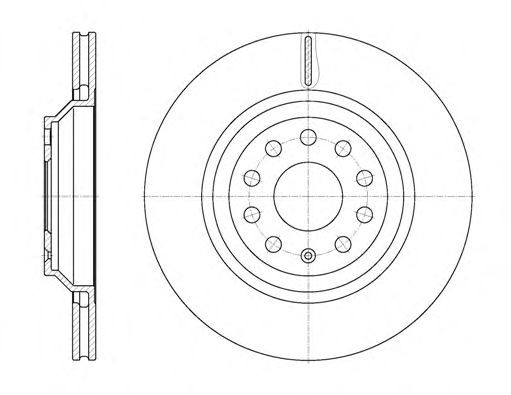 Диск тормозной задний (вентилируемый) (в упаковке два диска, цена указана за один) (REMSA) - фото 