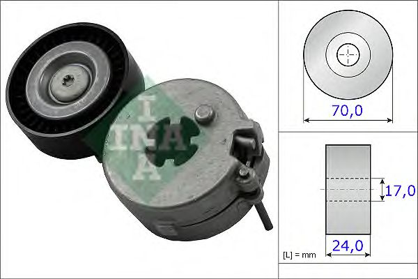 Натяжна планка поліклинового ременя AUDI Q5 (8RB) 2.0 TFSI quattro 11/08 - (Вир-во INA) - фото 