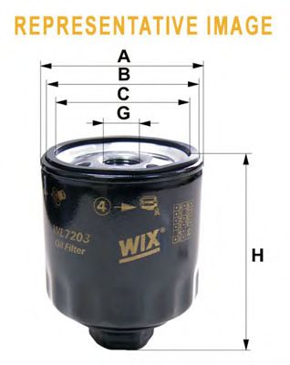 Фильтр масляный AUDI (АУДИ) (WIX-Filtron) WL7277/OP525/5 - фото 