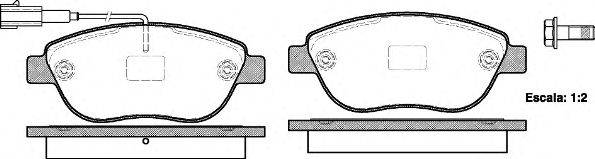 Колодка гальм. диск. FIAT DOBLO (152) (263) (02/10-) передн. (вир-во REMSA) - фото 