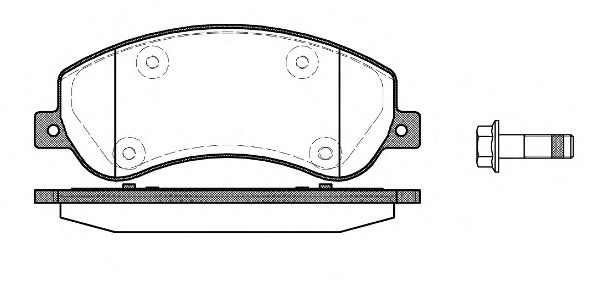 Колодка гальм. диск. VW AMAROK (09/10-)передн. (вир-во REMSA) - фото 