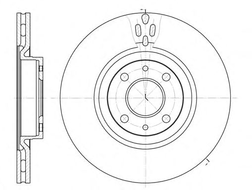 Диск гальмівний передній (вентильований) (в упаковці два диска, ціна вказана за один) (вир-во REMSA) - фото 