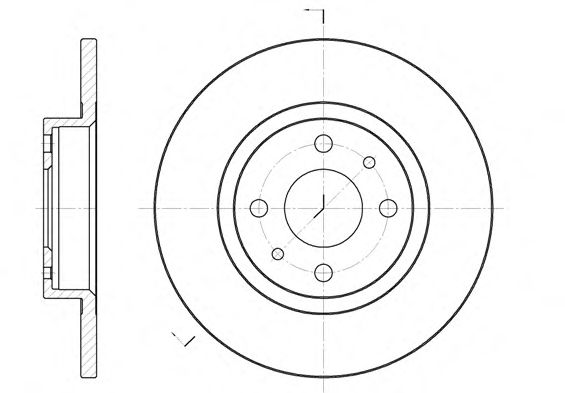 Диск гальмівний передній (невентильований) (в упаковці два диска, ціна вказана за один (вир-во REMSA) - фото 0