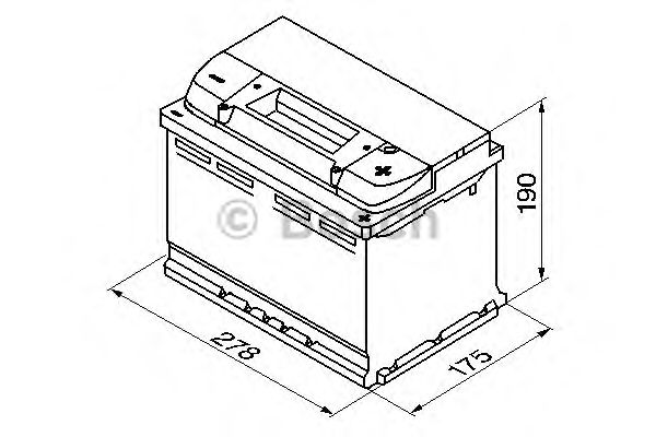 Аккумулятор   74Ah-12v BOSCH (S4008) (278x175x190),R,EN680 !КАТ. -10% - фото 