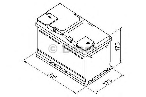 Акумулятор   85Ah-12v BOSCH (S5010) (315x175x170),R,EN800 !КАТ. -15% - фото 0