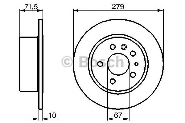 Гальмівний диск (вир-во Bosch) - фото 0