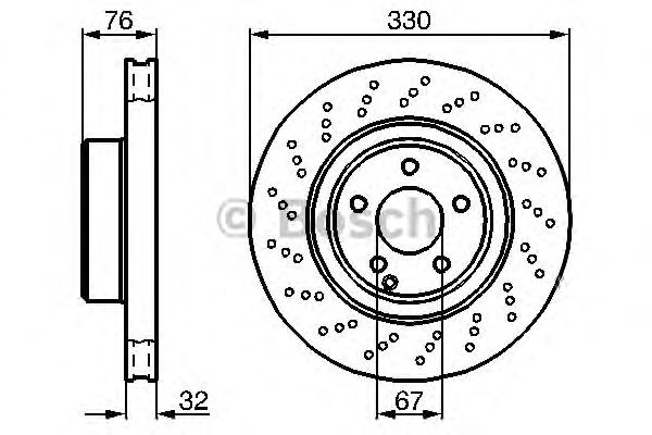 Тормозной диск (пр-во Bosch) - фото 