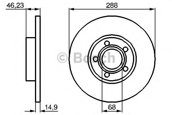 Диск тормозной передний (невентилируемый) (в упаковке 2 диска, цена указана за один диск) (Bosch) - фото 