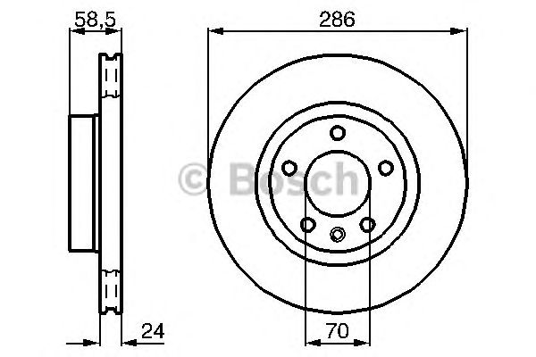 Гальмівний диск (вир-во Bosch) BOSCH 0 986 478 594 - фото 