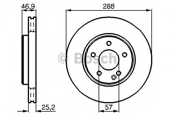 Гальмівний диск (вир-во Bosch) BOSCH 0 986 478 624 - фото 