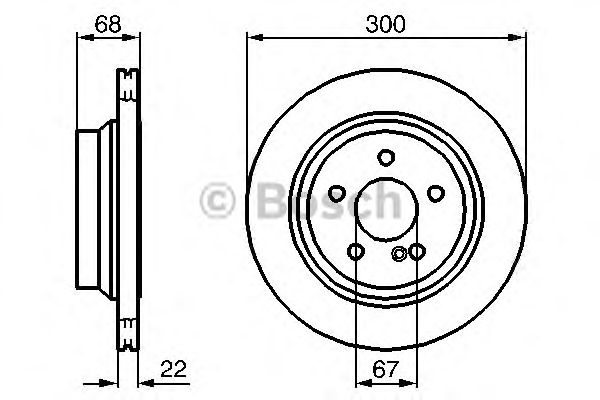 Гальмівний диск (вир-во Bosch) - фото 0